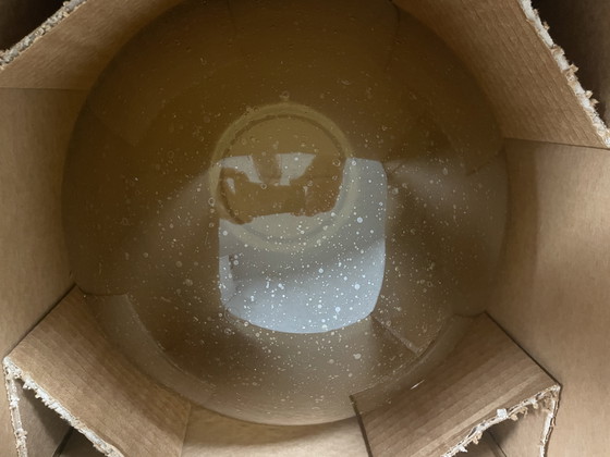 Image 1 of Novità! Lampada a sospensione a sfera in vetro ambrato Peill und Putzler degli anni '70