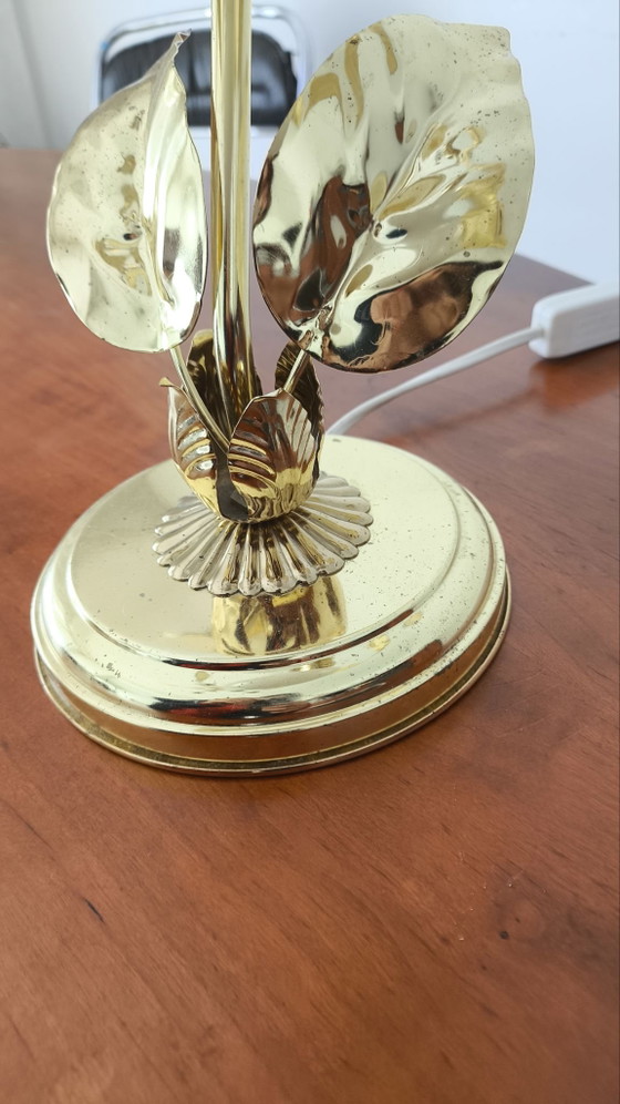 Vintage lamp met gouden bladeren – Tafellampen, Metaal (photo 5 of 8)