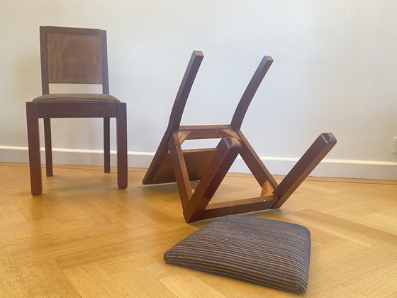 Image 1 of Art Deco Hague School-Style Chairs and Ottoman