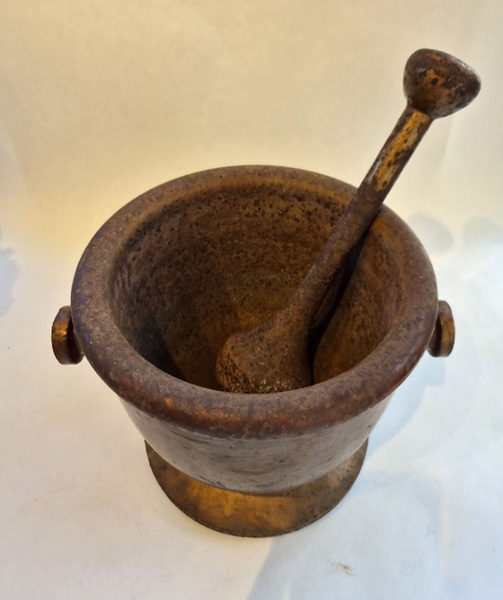 Grande mortaio da farmacia antico (28,6 kg) – Oggetti decorativi, Ghisa (photo 4 of 14)