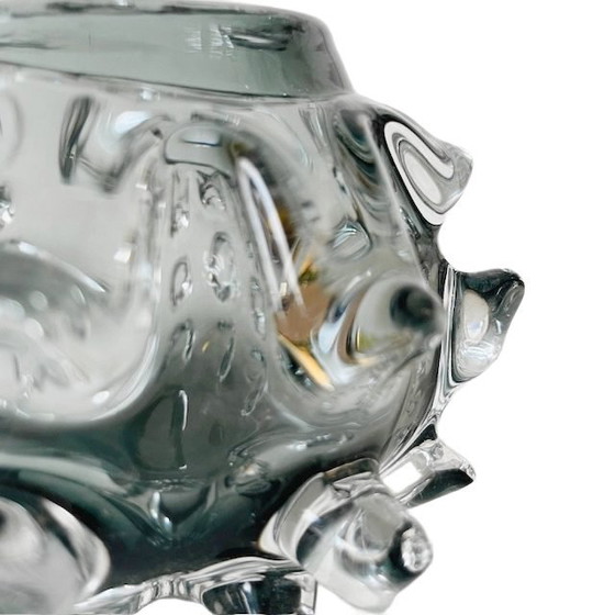 Image 1 of Polspotten Hobnail Glass portacandele in vetro fumé