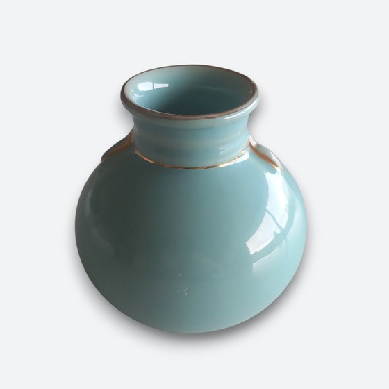 Image 1 of Art Deco ceramic ensemble turquoise with gold