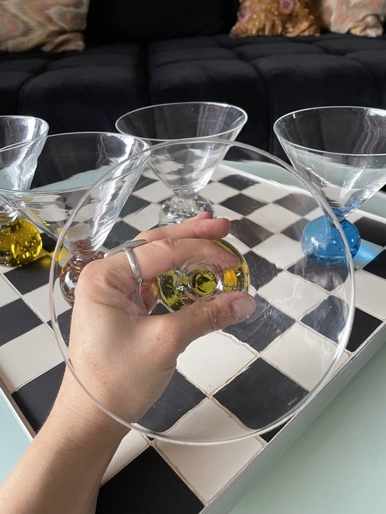 Image 1 of Verres à Martini Bulles Vintage
