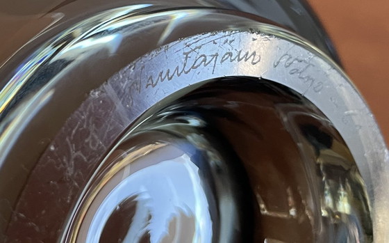 Image 1 of Nuutajärvi Notsjö Design Glass vase model 268 designed by Kaj Franck 1961 signed