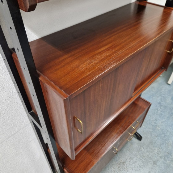 Vintage wall cabinet modular wall rack Formule furniture bookcase – Shelving unit, Wood (photo 8 of 15)