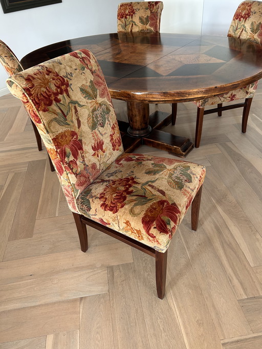 Art deco tafel op 1 poot