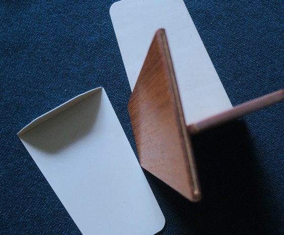 Image 1 of Juego de 4 sujetalibros de teca de mediados de siglo, Dinamarca Años 60