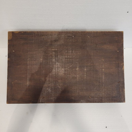 Image 1 of Tablett mit Antilopenschnitzerei, Holz, Art Deco, ps XX - Frankreich