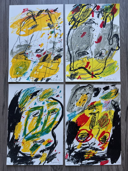 4x Screenprint Kees Salentijn