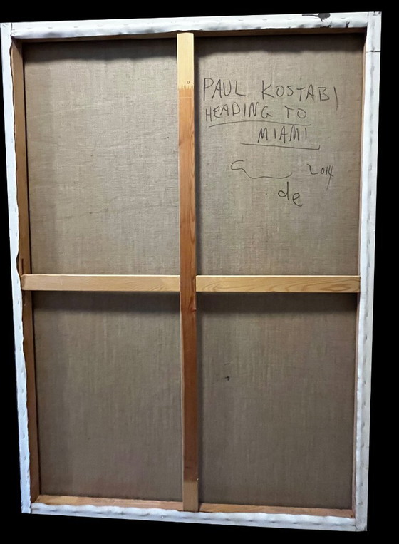 Image 1 of Kostabi, Paul - Heading to Miami - Acrylic, mixed media/canvas - hand-signed