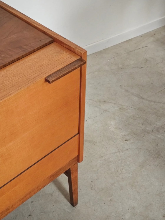 Deken kist of minibar Frantisek Mezulanik voor Up Zavody 60 – Barkrukken, Wood, Mid Century Modern (photo 5 of 30)