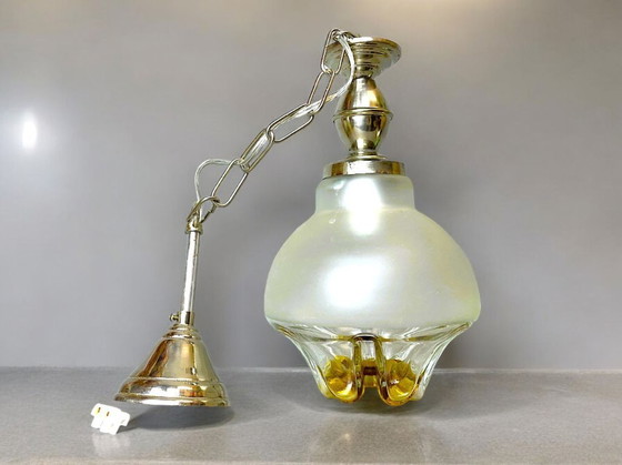 Image 1 of Kunst glazen hanglamp Mazzega stijl