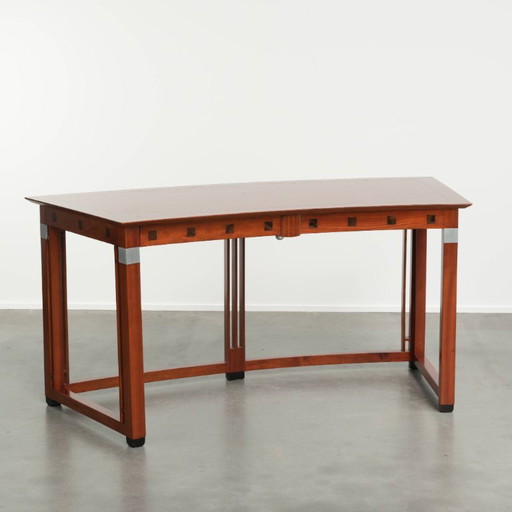 Très beau Bureau courbé de style Art Déco par Schuitema de la série Decoforma