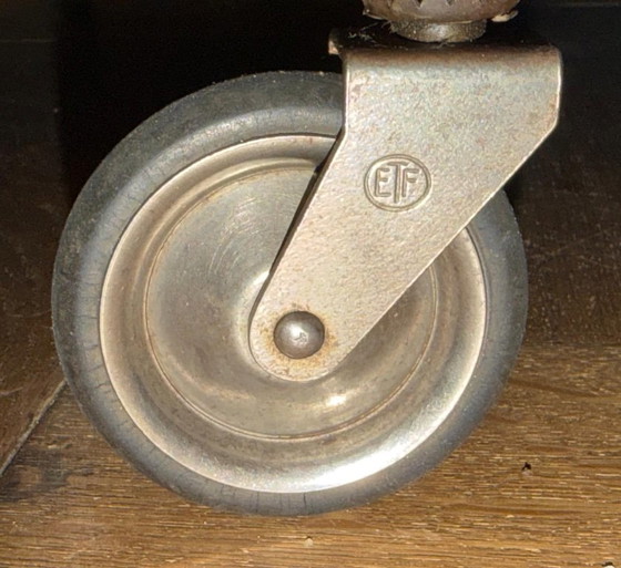 Originele Franse Vintage Drankentrolley/Barwagen (Jaren 50-60)-Met ETF Paris Wieltjes – Drankenkasten, Plastic (photo 4 of 8)