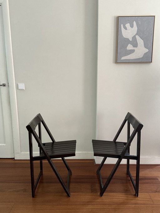 2x vintage klapstoel van Aldo Jacober