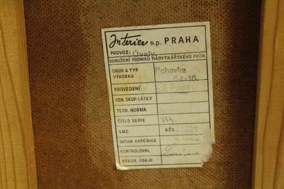 Interier n.p. PRAHA Pohovka 54-16 divano letto, verde, Divani letto, Legno, Tessile, Vintage (foto 3 di 15)