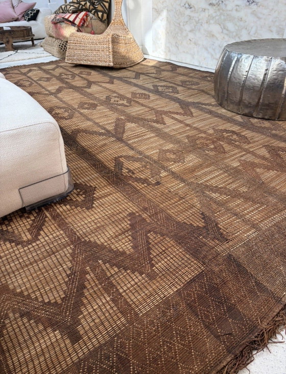 Tuareg Kleed Leer Riet Rattan Groot – Vloerkleden en tapijten, Bamboo, Leather (photo 14 of 15)