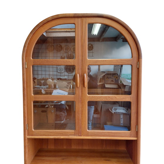Image 1 of Vintage Dyrlund display cabinet, arched cabinet with lighting