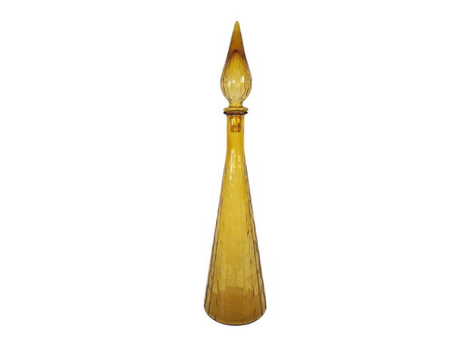 Carafe vintage - Empoli - art du verre - ambre - Italie - 1960