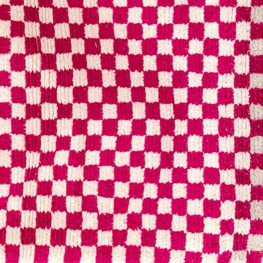 Tapis Berbère Marocain Avec Des Carreaux Rose 240/130cm – vloerkleden en tapijten, Wool (photo 2 of 6)