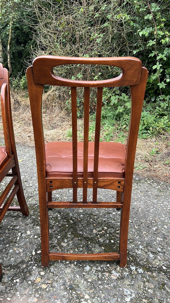 Image 1 of 4 Schuitema Jugendstil-Esszimmerstühle Leder