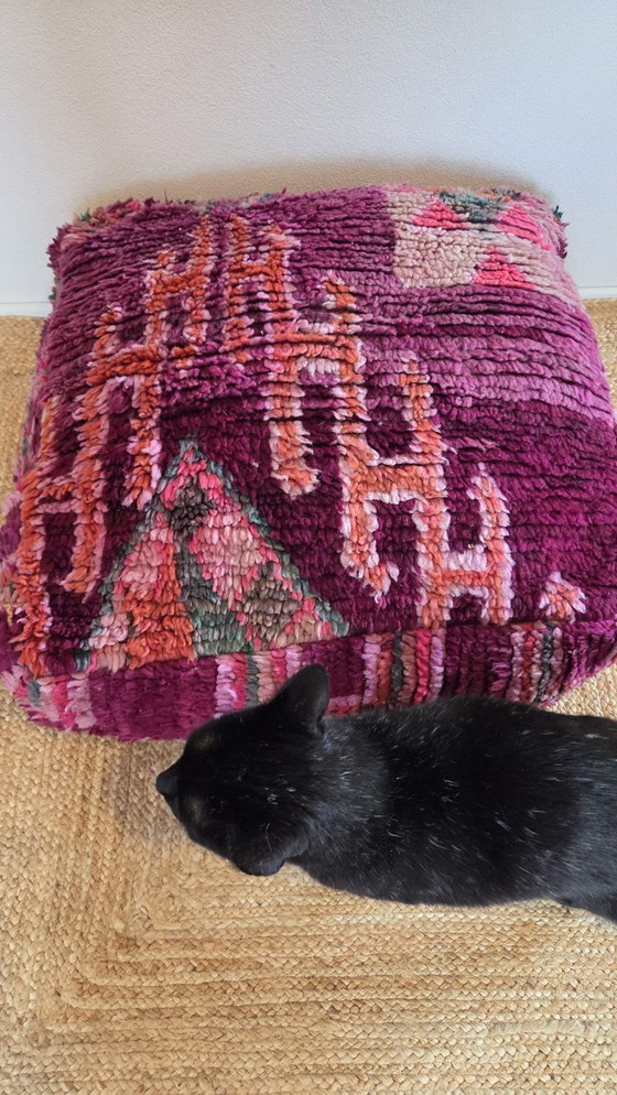 Image 1 of Moroccan pouf, bohemian soft floor cushion