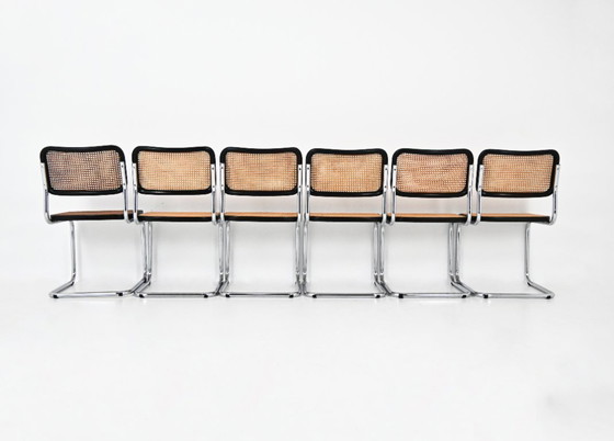 Image 1 of Sillas de comedor estilo B32 de Marcel Breuer, juego de 6
