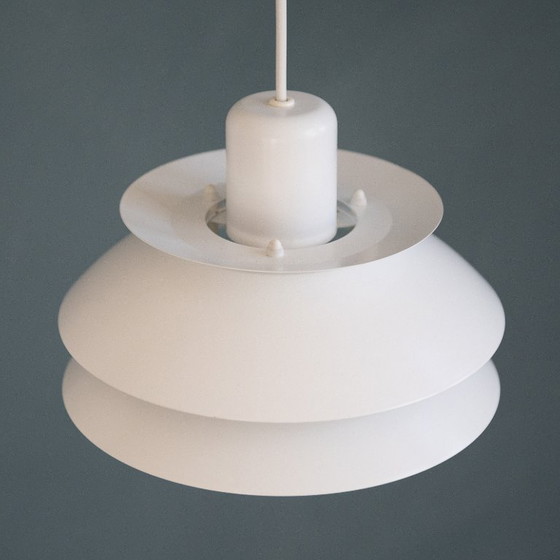 Image 1 of Dänische E.S. Horn Typ 776 Pendelleuchte aus Weißmetall