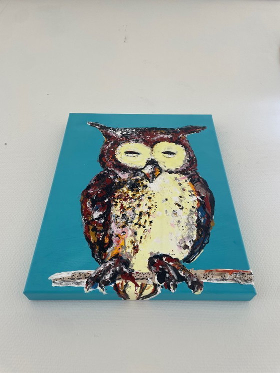 Image 1 of Painting of a little owl