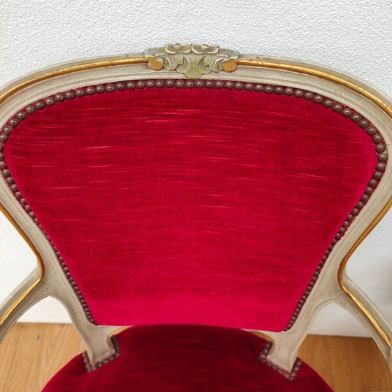 Image 1 of Sedie e poltrone vintage francesi in stile Luigi XV. Prezzo fisso.