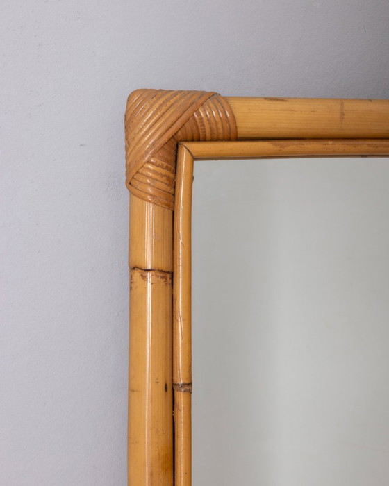 Miroir mural en bambou de design italien vintage des années 1960 – Bamboo (photo 3 of 8)