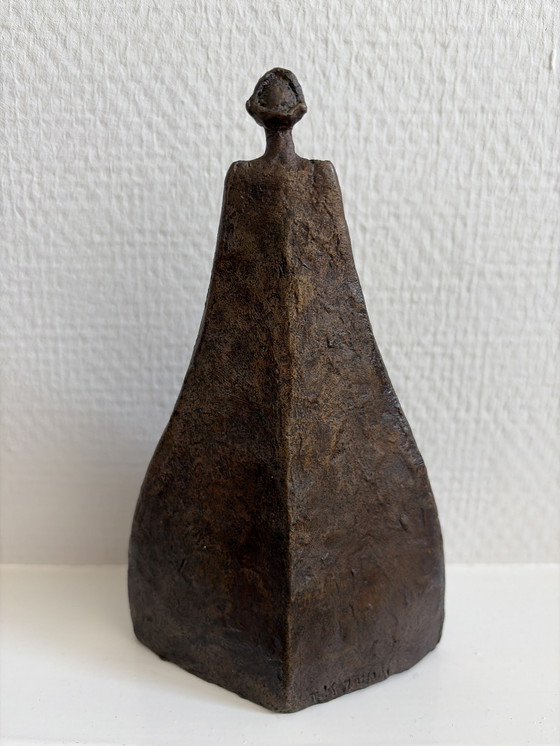 Image 1 of Sjikkie (Tjikkie) Kreuger – Signierte Bronzestatue – Stehende Figur 