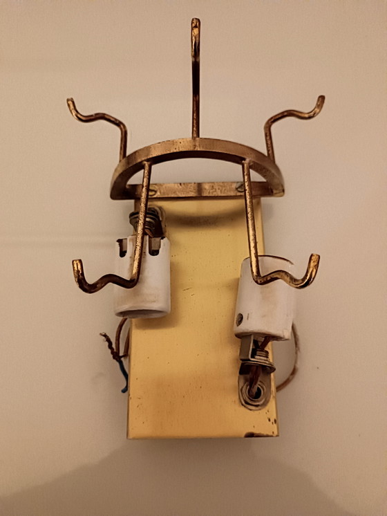 Image 1 of Mazzega Vintage Blad Wandlamp — Murano Glas (Italië, jaren 70) Gemaakt in Italië