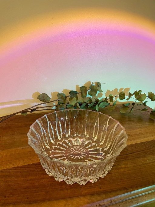 Glass salad bowl
