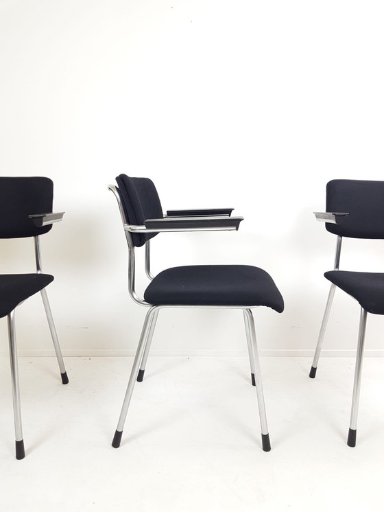 Image 1 of 3x Gispen 1235 neu gepolstert Wolle De Ploeg