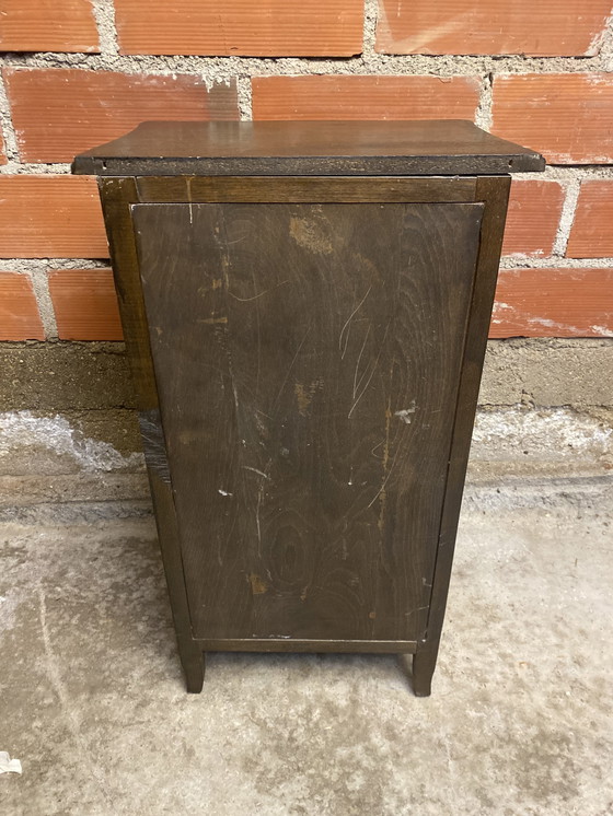 Image 1 of Commode Chiffonnier Ancien 5 Tiroirs Bois Vintage #D396