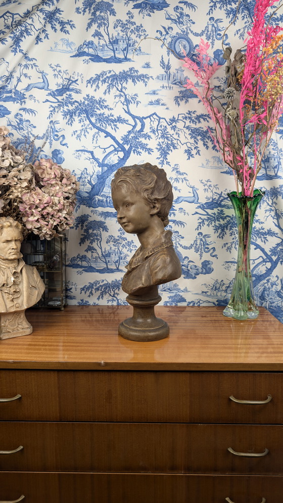 Image 1 of Buste en Terre Cuite d'Alexandre Brongniart d'Après Jean-Antoine Houdon