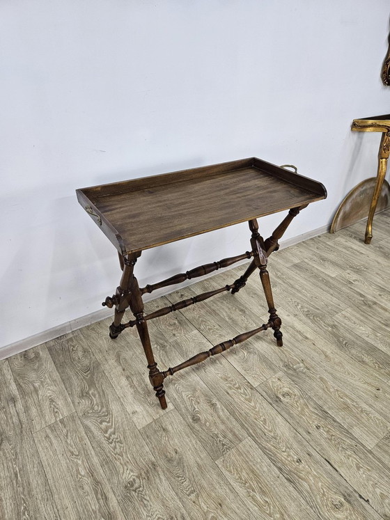 Eclectische Bijzettafel met Afneembaar Dienblad, 19e eeuw (photo 13 of 16)