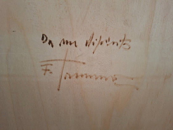 Image 1 of Huile sur toile de Francesco Tammaro, Scène de marché napolitain, 80 x 130 cm