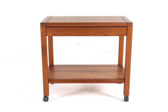 Image 1 of Deense teak trolley met lade 'Grove' vintage 