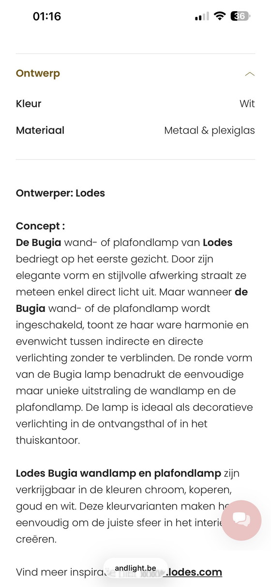 Image 1 of Plafonnier double LED Lodes buggy