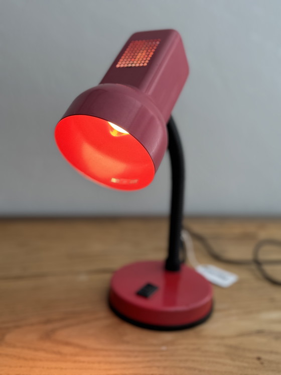 Image 1 of Desk lamp vintage 80s red
