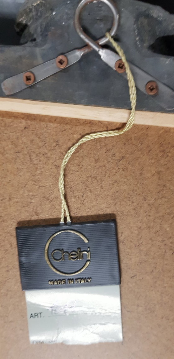 Image 1 of Miroir italien Chelini sculpté à la main dans un cadre en bois magnifiquement sculpté