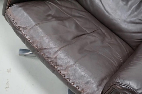 Image 1 of Vintage De Sede DS-31 Swivel Armchair in Brown Leather