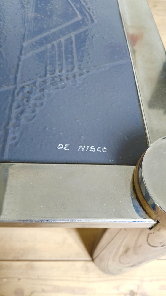 Raro tavolino da caffè di De Nisco – Tavolini da caffè, Glass, Metal (photo 7 of 7)