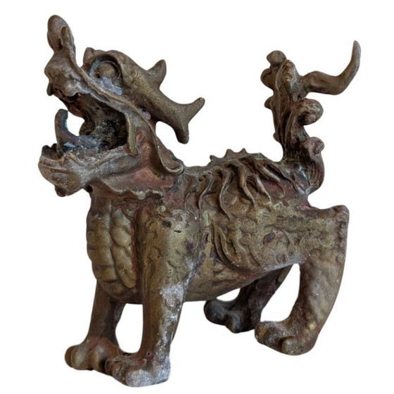 Paire de chiens de Fô en bronze chinois – Lot 101 – Objets déco (photo 5 of 8)