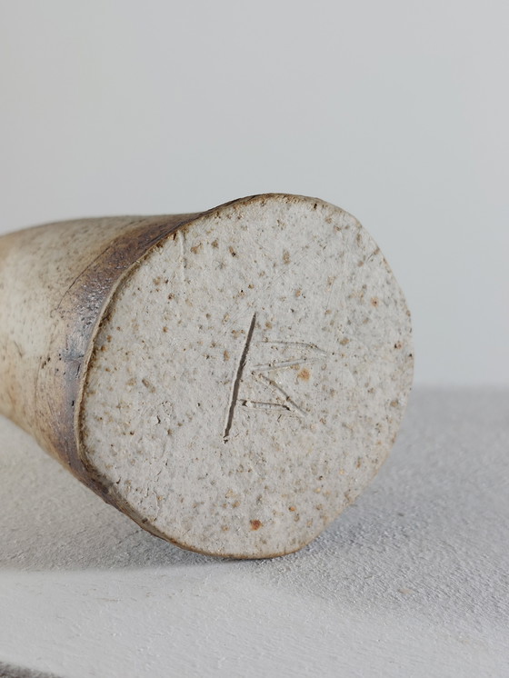 Image 1 of Vaso in ceramica d'artista con decorazione a graffiti vintage di metà secolo