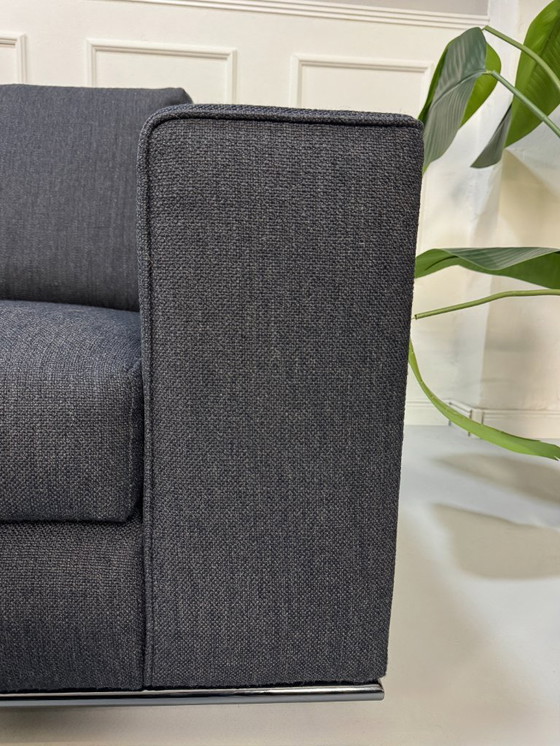 Image 1 of Sofá de diseño Minotti Hamilton, color azul grisáceo, modelo de exposición