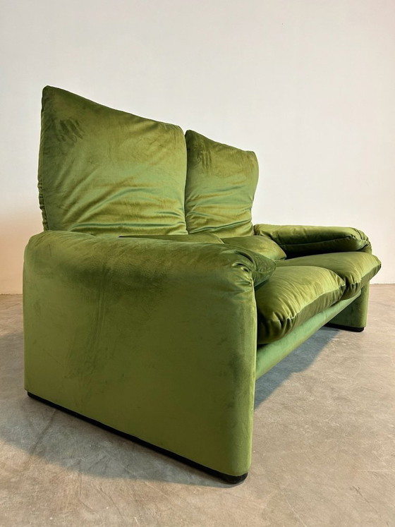 Image 1 of Cassina - Vico Magistretti - Canapé - Maralunga - Velours - Retapissé