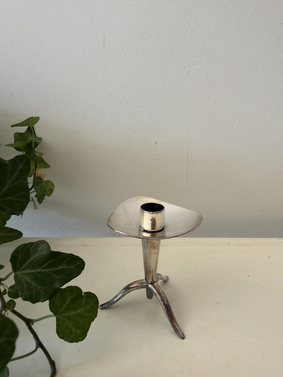 Image 1 of Candelabro de diseño Keltum chapado en plata